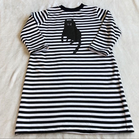 Lazy Oaf Stripey Cat Dress - Picture 2 of 8